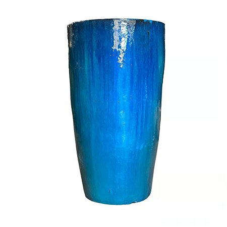 VASO VIETNAMITA DE CERAMICA IMPORTADO SINGAPURA AQUA D40XA80CM