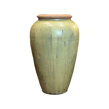 VASO RUSTICO DE CERAMICA IMPORTADO DUBAI AREIA D44XA72CM