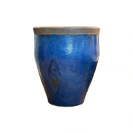 VASO CERAMICA IMPORTADO FIJI RUSTICO DE AZUL D60XA72CM