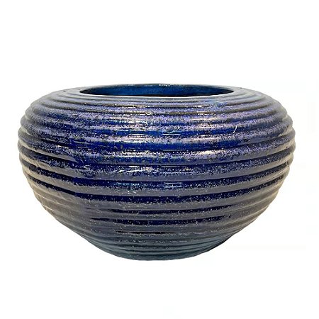 BACIA VIETNAMITA CERAMICA IMPORTADO SAARA AZUL D55XA30CM