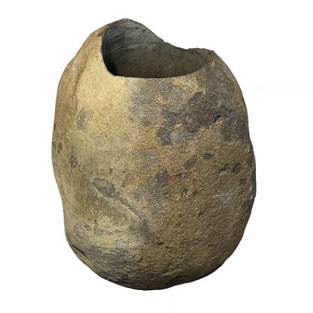 CACHEPOT BALI EM PEDRA VULCANICA D30XA45CM