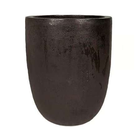 VASO VIETNAMITA DE CERAMICA IMPORTADO PARIS GRAFITE D44XA55CM