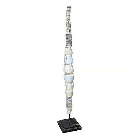 ESCULTURA BALI CONCH ART BRANCA A57CM