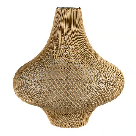 LUMINARIA PENDENTE FIBRA RATTAN IMPORTADA RIO D60XA60CM