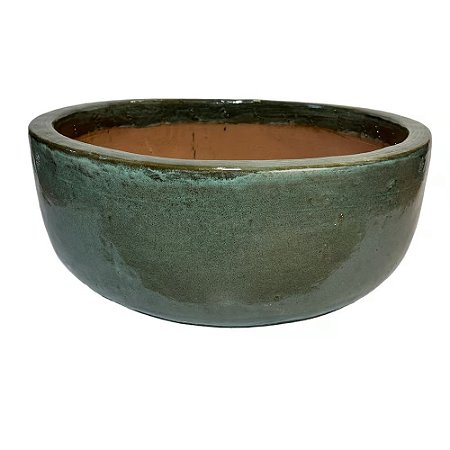 BACIA VIETNAMITA CERAMICA IMPORTADA ITALIA MOSS GREEN D63XA27CM