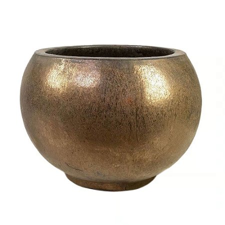 BACIA VIETNAMITA CERAMICA IMPORTADO NEPAL BRONZE D54XA38CM