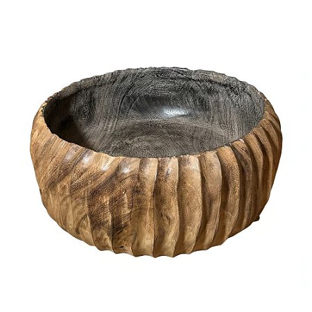 CENTRO DE MESA ENTALHADO TEKA BALI DINGIN D34XA14CM