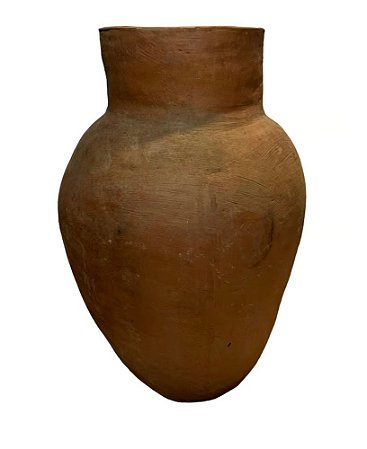 VASO DE BARRO ANTIGO MORINGA CLARA BAHIA D38XA59CM