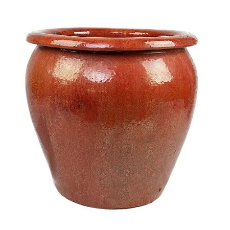 VASO VIETNAMITA DE CERAMICA IMPORTADO THAI COBRE D37XA35CM