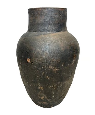 VASO DE BARRO ANTIGO MORINGA ESCURA BAHIA D38XA57CM
