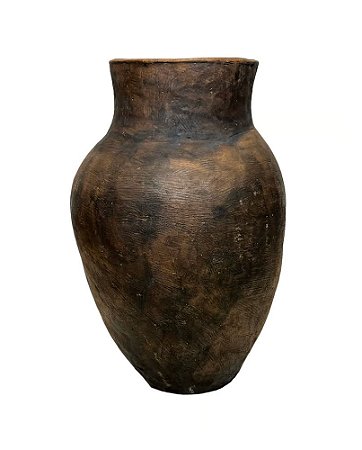VASO DE BARRO ANTIGO MORINGA ESCURA BAHIA D34XA54CM