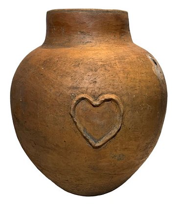 VASO DE BARRO ANTIGO MORINGA CLARA BAHIA D45XA52CM