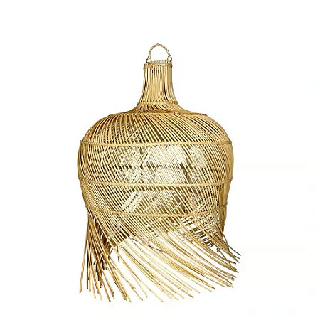 LUMINARIA PENDENTE FIBRA RATTAN IMPORTADA ARACAJU D45XA50CM