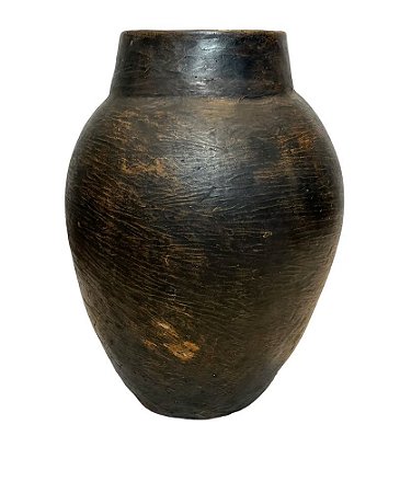 VASO DE BARRO ANTIGO MORINGA ESCURA BAHIA D34XA47CM