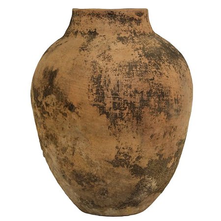 VASO DE BARRO ANTIGO MORINGA MANCHADO BAHIA D40XA53CM
