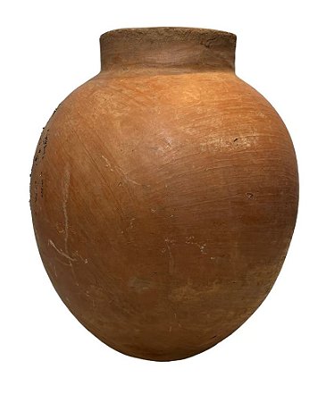VASO DE BARRO ANTIGO MORINGA TERRACOTA BAHIA D39XA51CM
