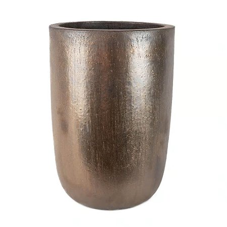 VASO VIETNAMITA DE CERAMICA IMPORTADO PARIS BRONZE D34XA50CM
