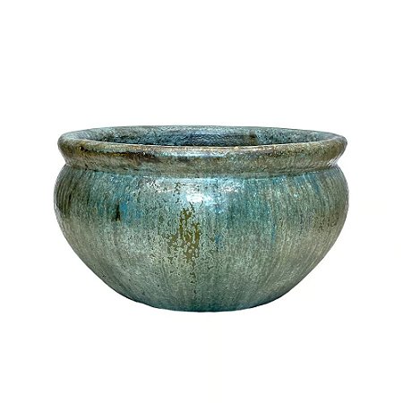 BACIA VIETNAMITA CERAMICA IMPORTADO GRECIA MUSGO D49XA28CM