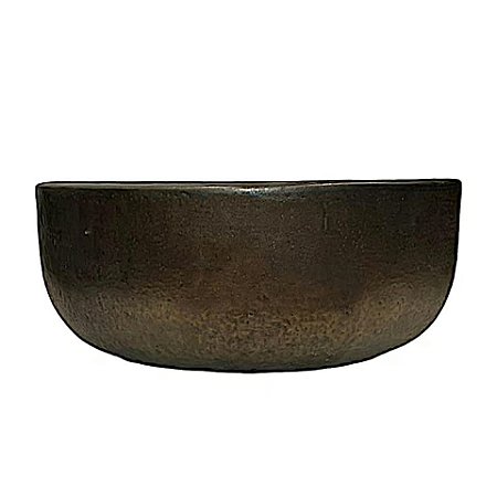 BACIA VIETNAMITA CERAMICA IMPORTADA ITALIA BRONZE D53XA23CM