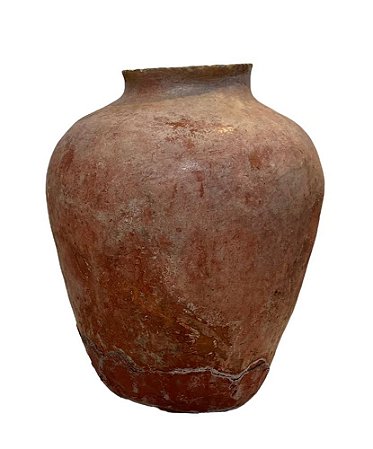 VASO DE BARRO ANTIGO MORINGA AVERMELHADA BAHIA D33XA41CM