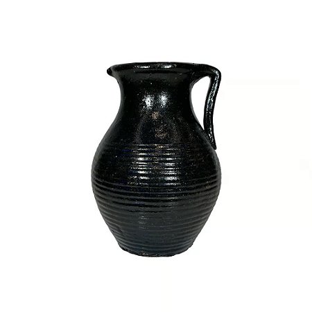 VASO PREMIUM CERAMICA IMPORTADO TANZANIA RUSTICO DE AZUL D22XA35CM