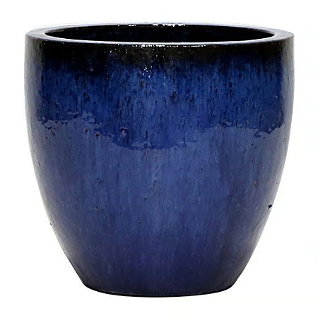 VASO VIETNAMITA DE TOQUIO CERAMICA IMPORTADO AZUL