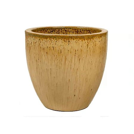 VASO VIETNAMITA DE CERAMICA IMPORTADO TOQUIO AREIA D28XA31CM
