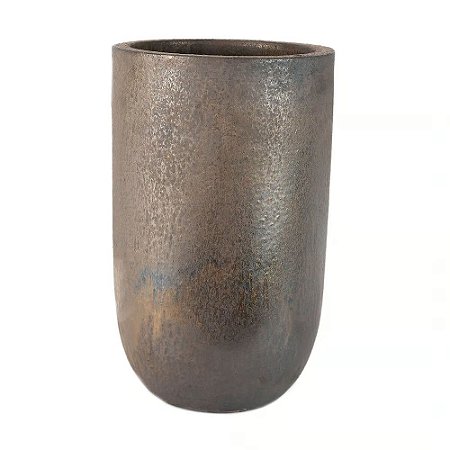 VASO VIETNAMITA DE CERAMICA IMPORTADO PARIS PP BRONZE D26XA41CM