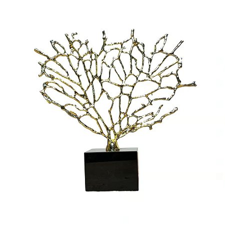 CORAL DECORATIVO EM METAL COLECAO OCEAN ART L19XA24CM