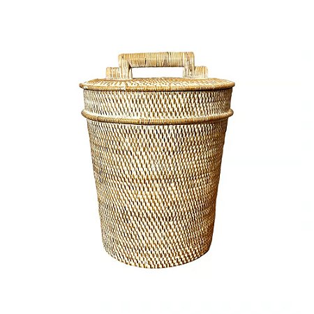 LIXEIRA REDONDA BALI EM RATTAN