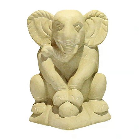 ESCULTURA ELEFANTE EM PEDRA LIMESTONE BALI