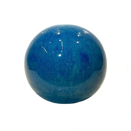 BOLA VIETNAMITA DE CERAMICA IMPORTADA AZUL TURQUESA D25XA23CM