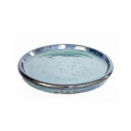 PRATO VIETNAMITA CERAMICA IMPORTADA REDONDO AQUA 33CM