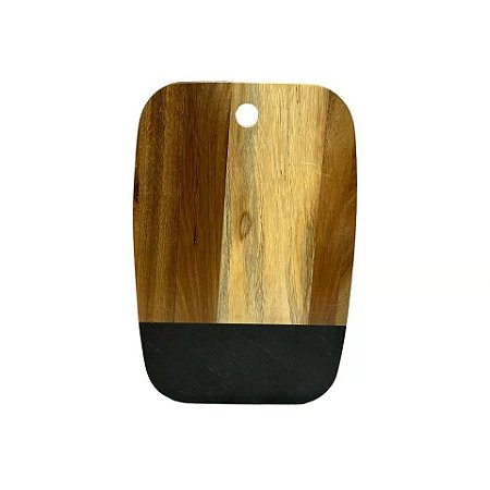 TABUA DE SERVIR MADEIRA E PEDRA 30CM