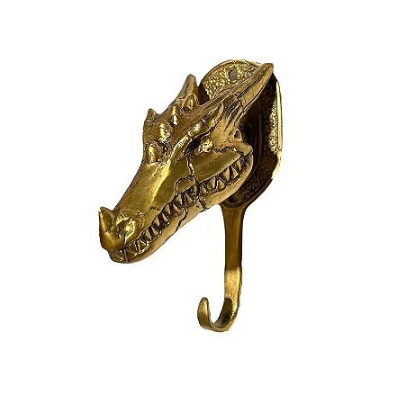 GANCHO BRONZE BALI DRAGAO DOURADO