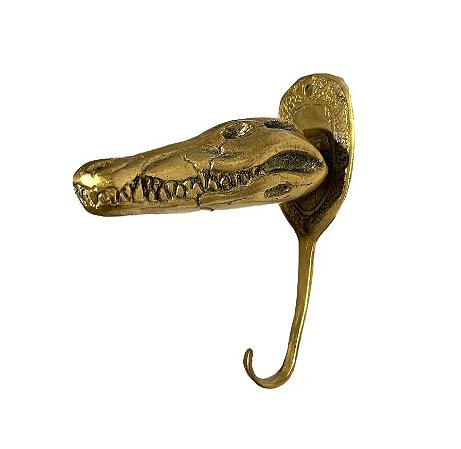 GANCHO BRONZE BALI ALLIGATOR DOURADO