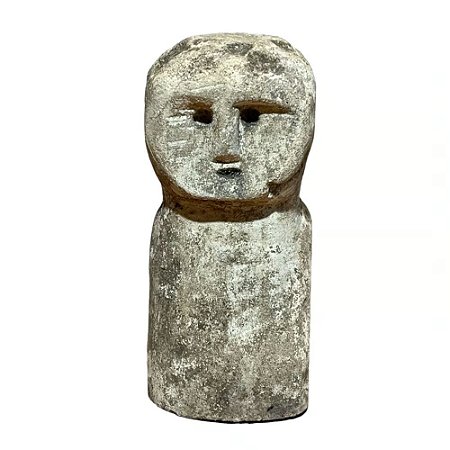 ESCULTURA ETINICA GUPTA EM PEDRA NATURAL CLARA A28CM