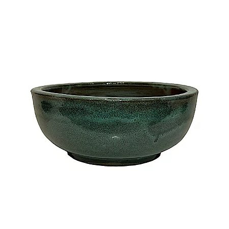 BACIA VIETNAMITA CERAMICA IMPORTADA ITALIA PP MOSS GREEN D28XA13CM