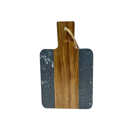 TABUA DE SERVIR MADEIRA E PEDRA 25CM