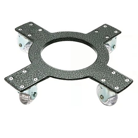 RODIZIO INVISIVEL PRETO ALUMINIO POLIDO 21CM COM 4 RODAS