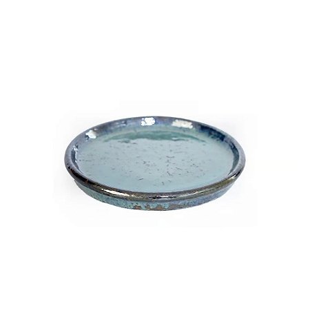 PRATO VIETNAMITA CERAMICA IMPORTADA REDONDO AQUA 27CM