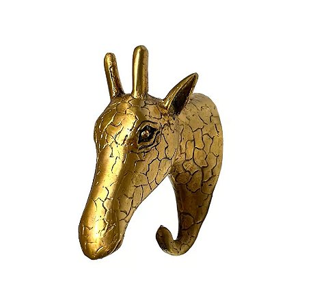 GANCHO BRONZE BALI GIRAFA DOURADO