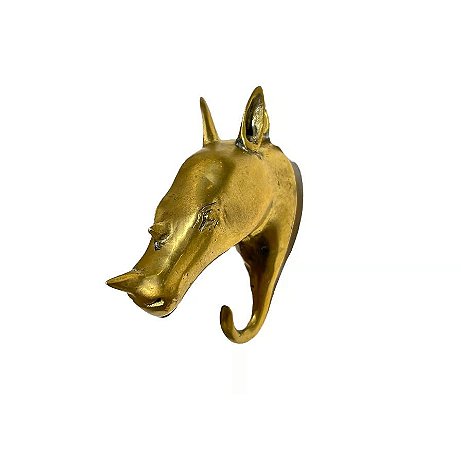 GANCHO BRONZE BALI RINOCERONTE DOURADO
