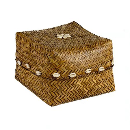 CAIXA RATTAN QUADRADA BUZIOS COM TAMPA