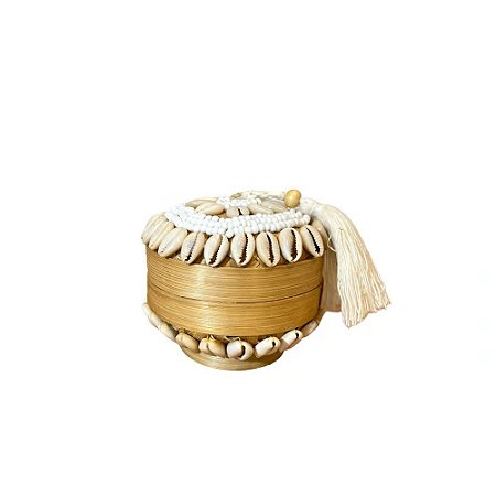 MINI CAIXA BALI CONCHAS COM TAMPA