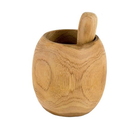 POTICHE DECORATIVO MADEIRA SUAR 12CM
