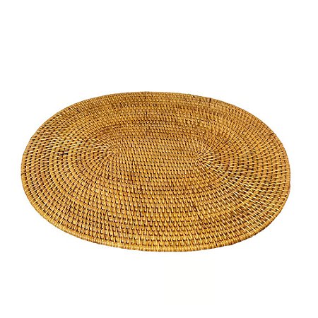 SOUSPLAT OVAL BALI EM RATTAN