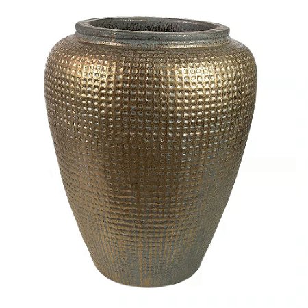 VASO VIETNAMITA DE CERAMICA IMPORTADO CAPADOCIA BRONZE D70XA87CM