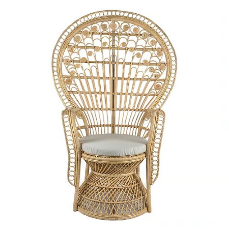 POLTRONA NORONHA PEACOCK RATTAN NATURAL