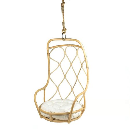 CADEIRA DE BALANCO IPANEMA RATTAN COM ALMOFADA